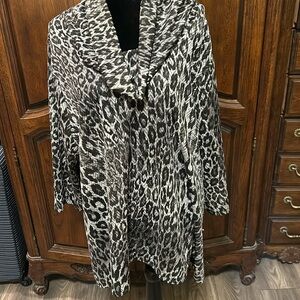 Ruby road long top, animal print, 3X, excellent condition, like new